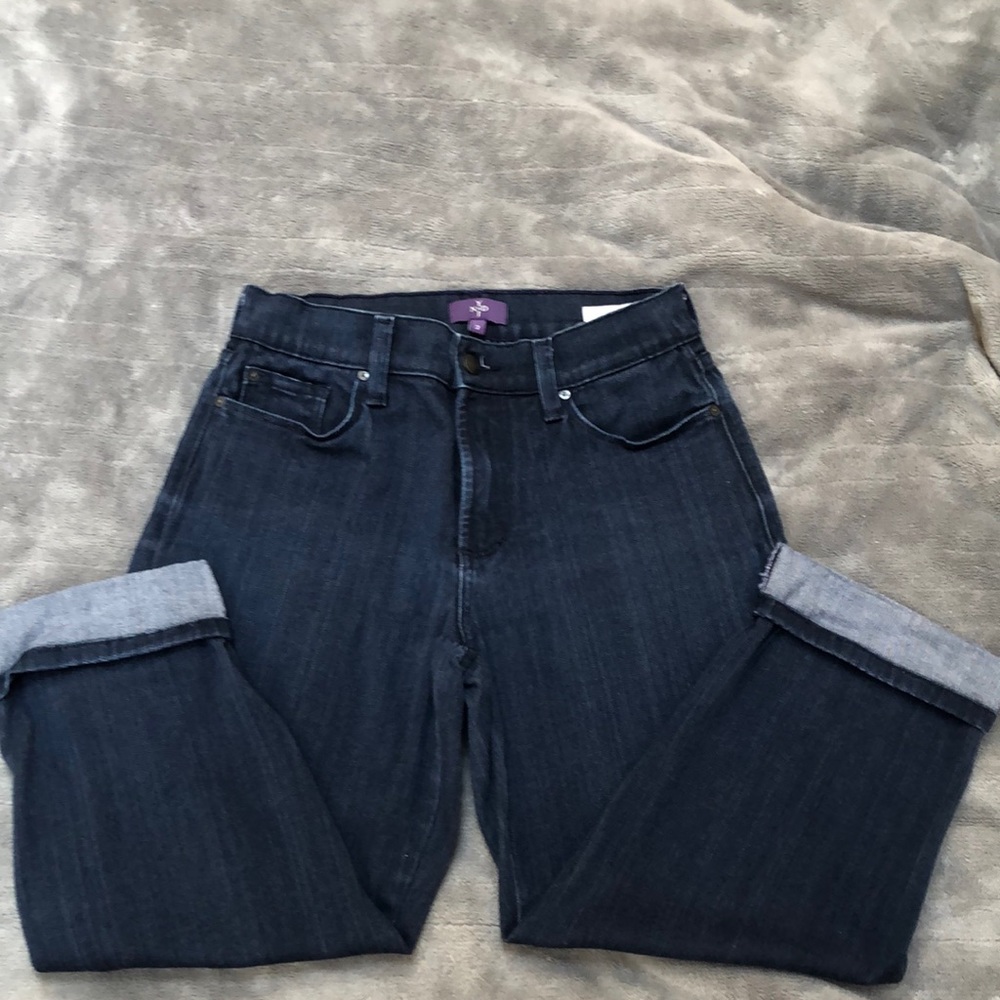 NYDJ Capri Length Cuffed Jeans, Good Used Condition!